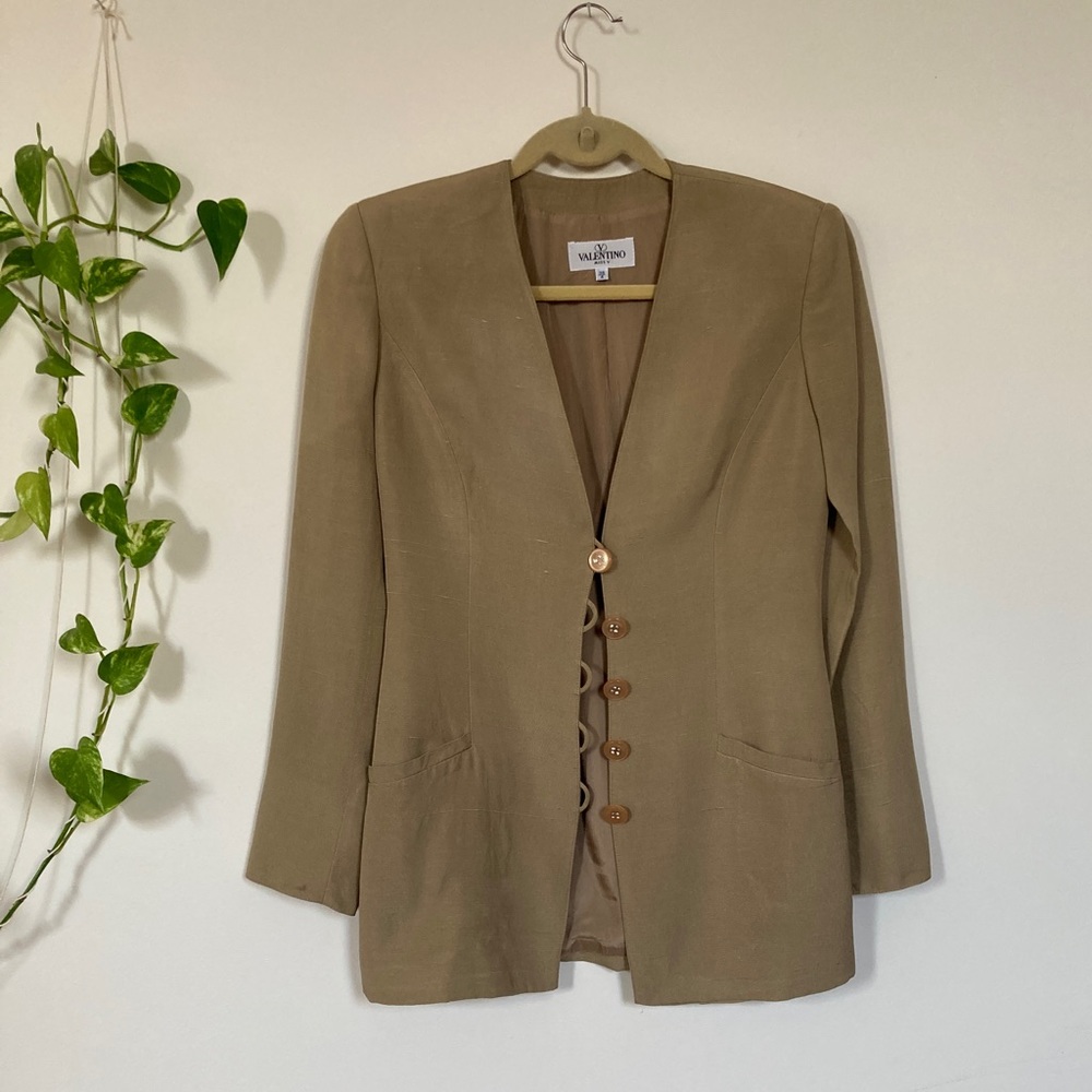 Valentino Miss V vintage silk blazer